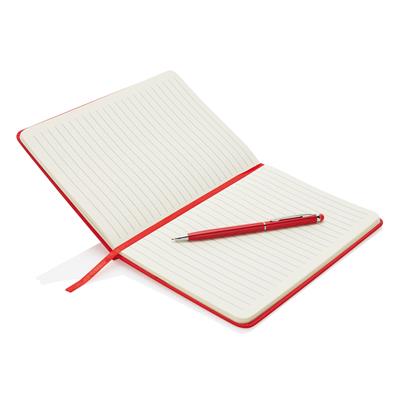 Libreta A5 PU básica con bolígrafo táctil personalizada